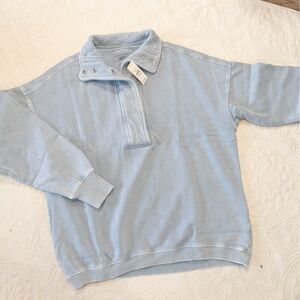 aerie Light Blue Pullover Sweatshirt